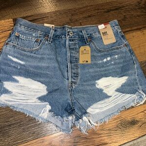 Levi's Women's Blue Denim Shorts